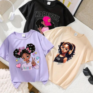 T-shirts graphiques avec motifs de dessins animés tendance